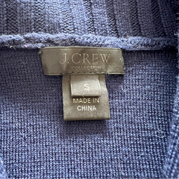 J.Crew Collection Cowl neck Side Zip Pull Over Merino Wool Sweater Sz: S - Picture 8 of 14